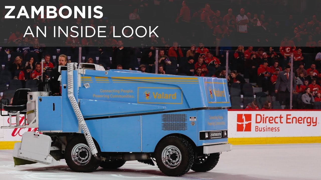 "I'm Just Here For The Zamboni" Kids T-Shirt - Officially Licensed Hockey Fan Light Blue Tee